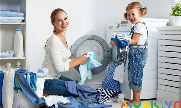 cách vệ sinh máy giặt aqua bằng chế độ vệ sinh