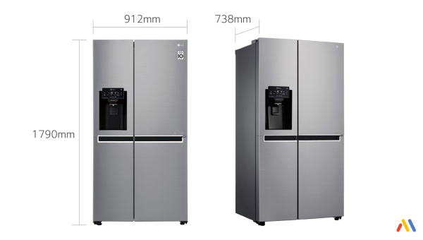 Tủ lạnh Side By Side LG Inverter GR-D247JD - 601 lít