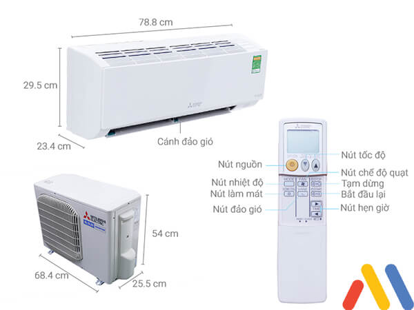 các chức năng cơ bản trên bảng điều khiển là cách sử dụng remote máy lạnh mitsubishi
