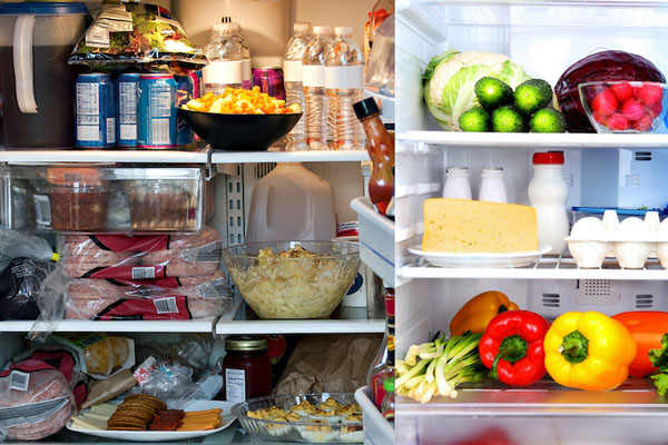 Ngăn mát tủ lạnh đựng quá nhiều thực phẩm làm khí lạnh không lưu thông