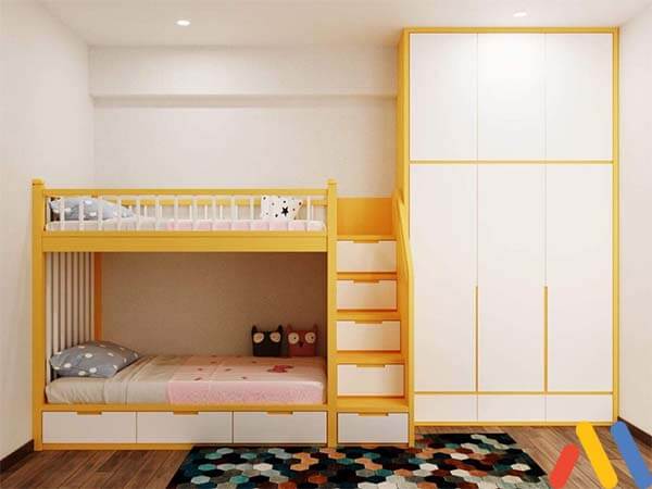 Kích thước giường tầng bằng sắt khác nhau tùy thuộc lứa tuổi