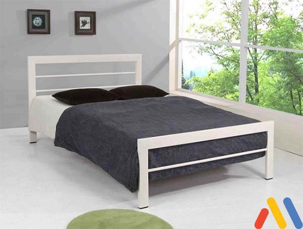 Mẫu giường ngủ bằng sắt hộp đơn giản