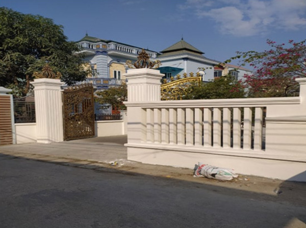 Thiết kế hàng rào bê tông phù hợp cho nhà biệt thự