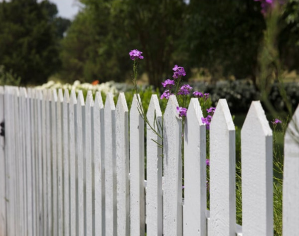 Mẫu gỗ hàng rào tối giản cho sân vườn