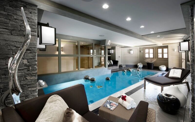 Mẫu biệt thự 1 tầng có bể bơi thiết kế theo phong cách hiện đại
