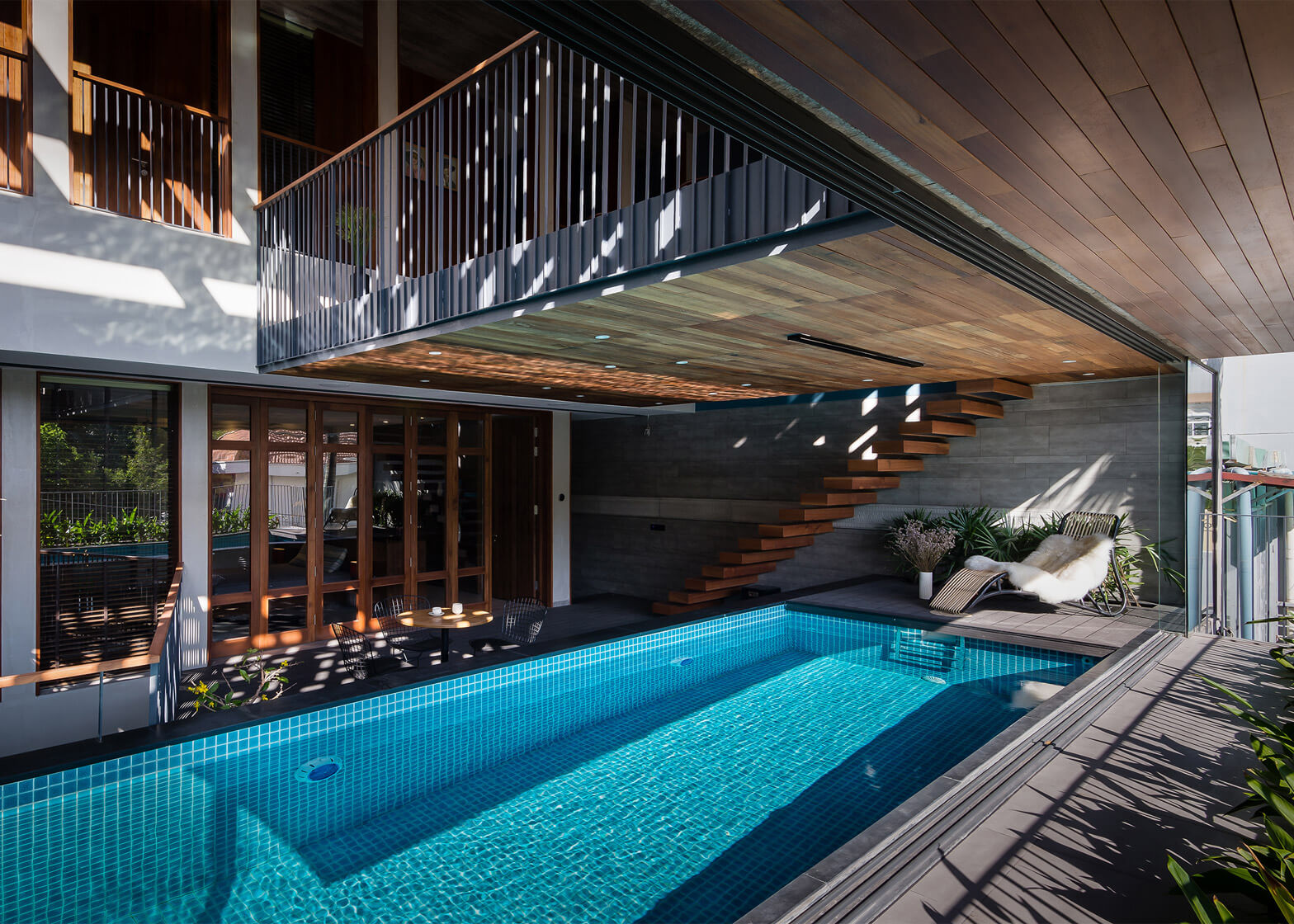 Thiết kế biệt thự 1 tầng có bể bơi đảm bảo thẩm mỹ và yếu tố phong thủy