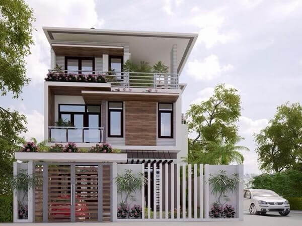 Giải pháp lý tưởng cho những khu đất hạn chế về diện tích xây dựng mẫu nhà biệt thự 3 tầng mái bằng