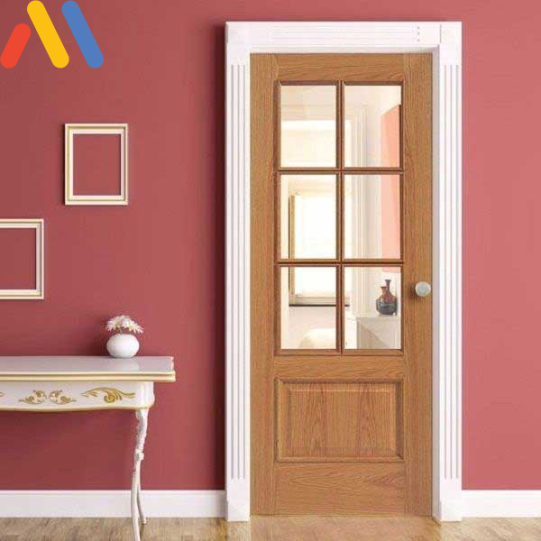 Mẫu cửa gỗ phòng ngủ đẹp thiết kế hiện đại kết hợp cùng sơn trắng