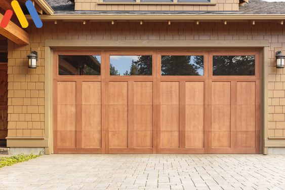 Mẫu cửa gỗ tự nhiên 4 cánh đẹp thiết kế tối giản, hiện đại