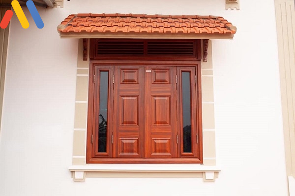 Mẫu cửa sổ gỗ pano đặc đẹp 1