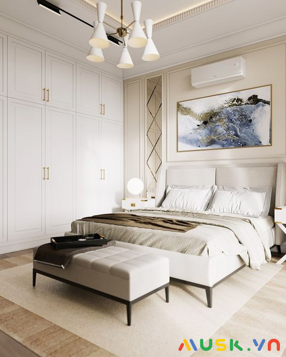 Thiết kế phòng ngủ sang chảnh phong cách Tân cổ điển