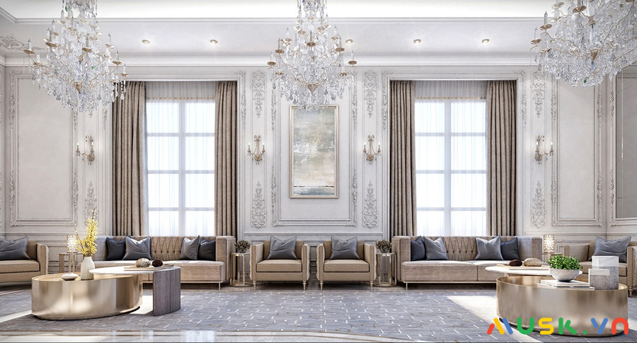 Thiết kế nội thất tân cổ điển đẹp mang đến không gian hiện đại cao cấp