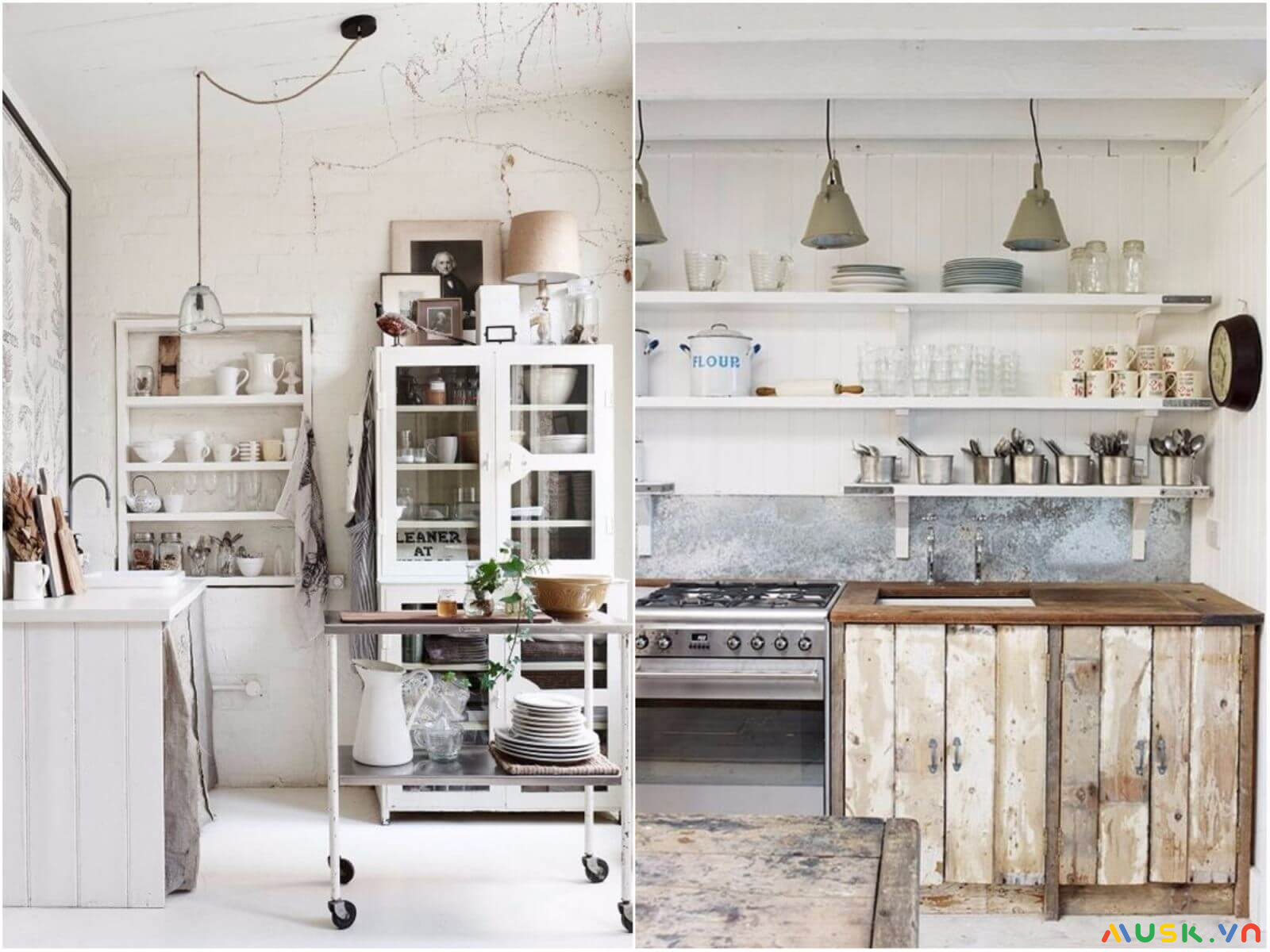 Phòng bếp theo phong cách thiết kế vintage 2022