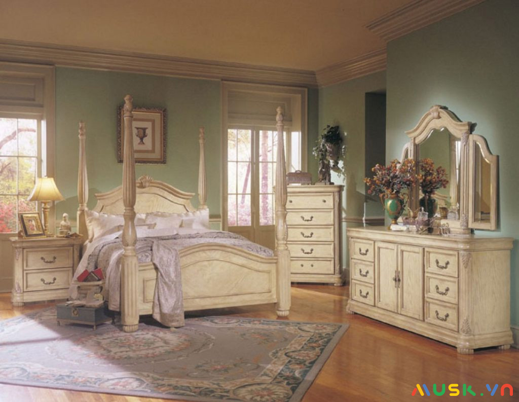 Phòng ngủ phong cách thiết kế vintage đẹp thơ mộng
