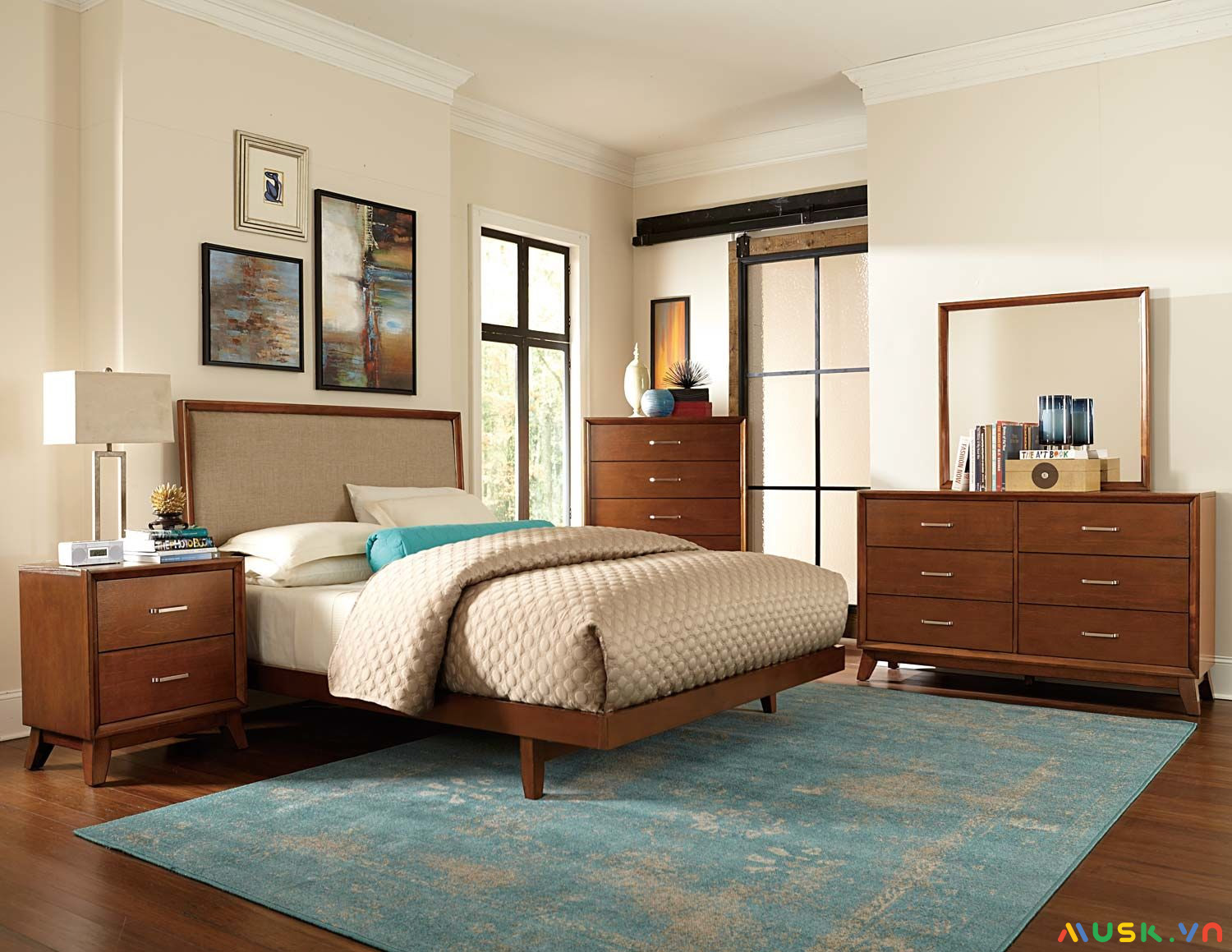 Mẫu phòng ngủ thiết kế phong cách nội thất retro 2