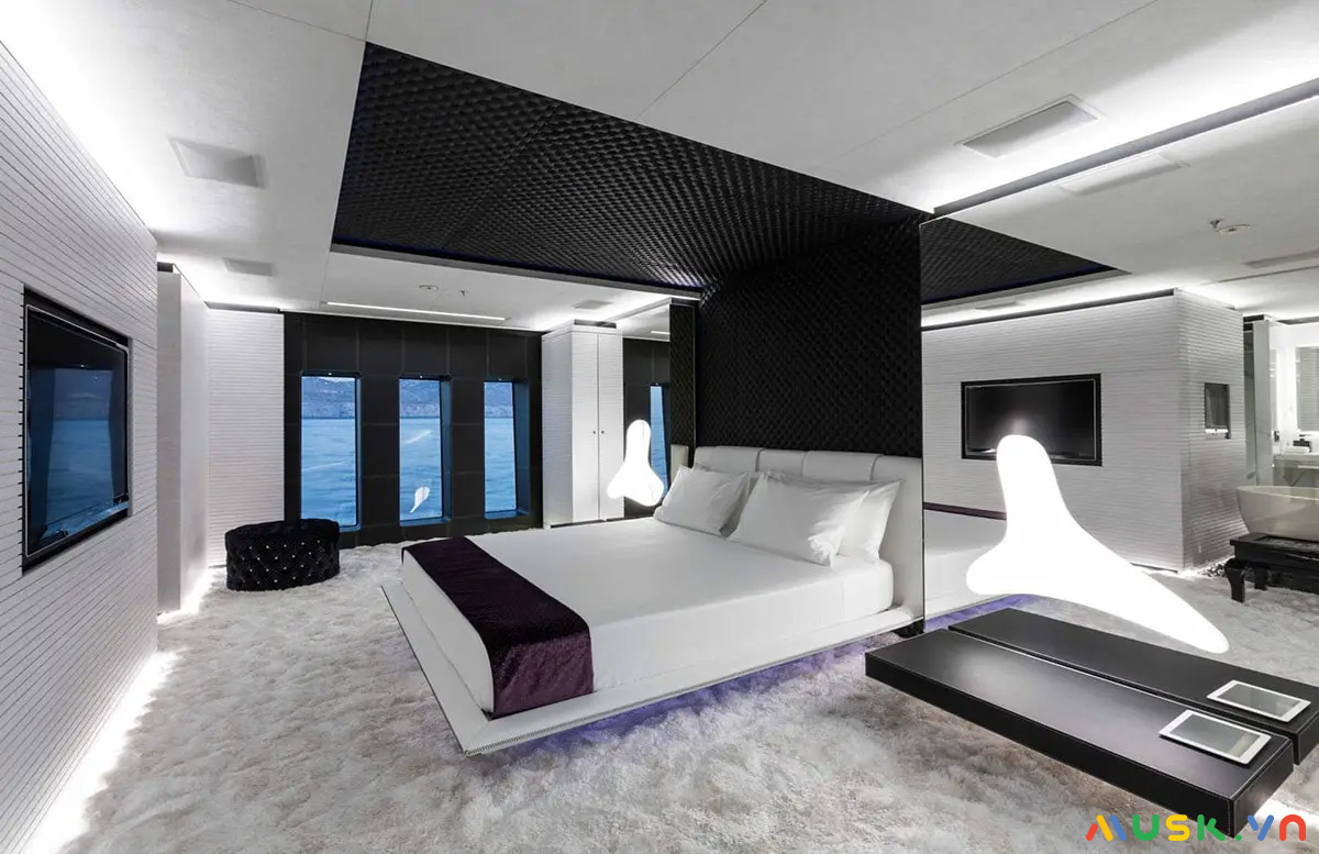 Phòng ngủ thiết kế theo phong cách Hitech sang trọng, hiện đại