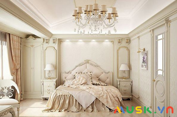 Mẫu phòng ngủ phong cách thiết kế nội thất cổ điển Châu Âu 2