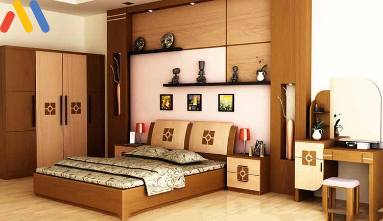 Mẫu thiết kế phòng ngủ sang trọng với chất liệu gỗ