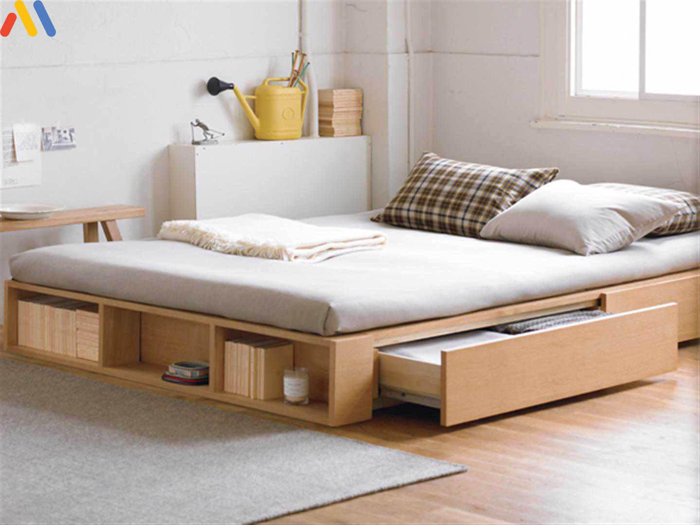 Sử dụng nội thất thông minh sẽ giúp tiết kiệm diện tích phòng ngủ 25m2