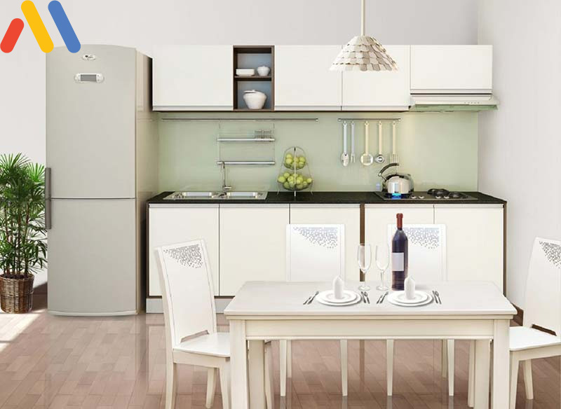 Phòng bếp đơn giản với tông màu trầm ấm 2