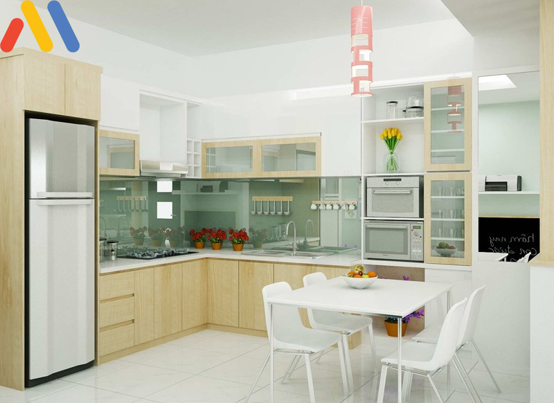 Phòng bếp đơn giản với tông màu trầm ấm 3