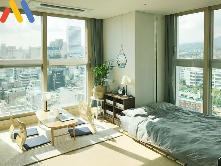 Mẫu thiết kế nội thất phong cách Hàn Quốc dành cho phòng ngủ nhỏ