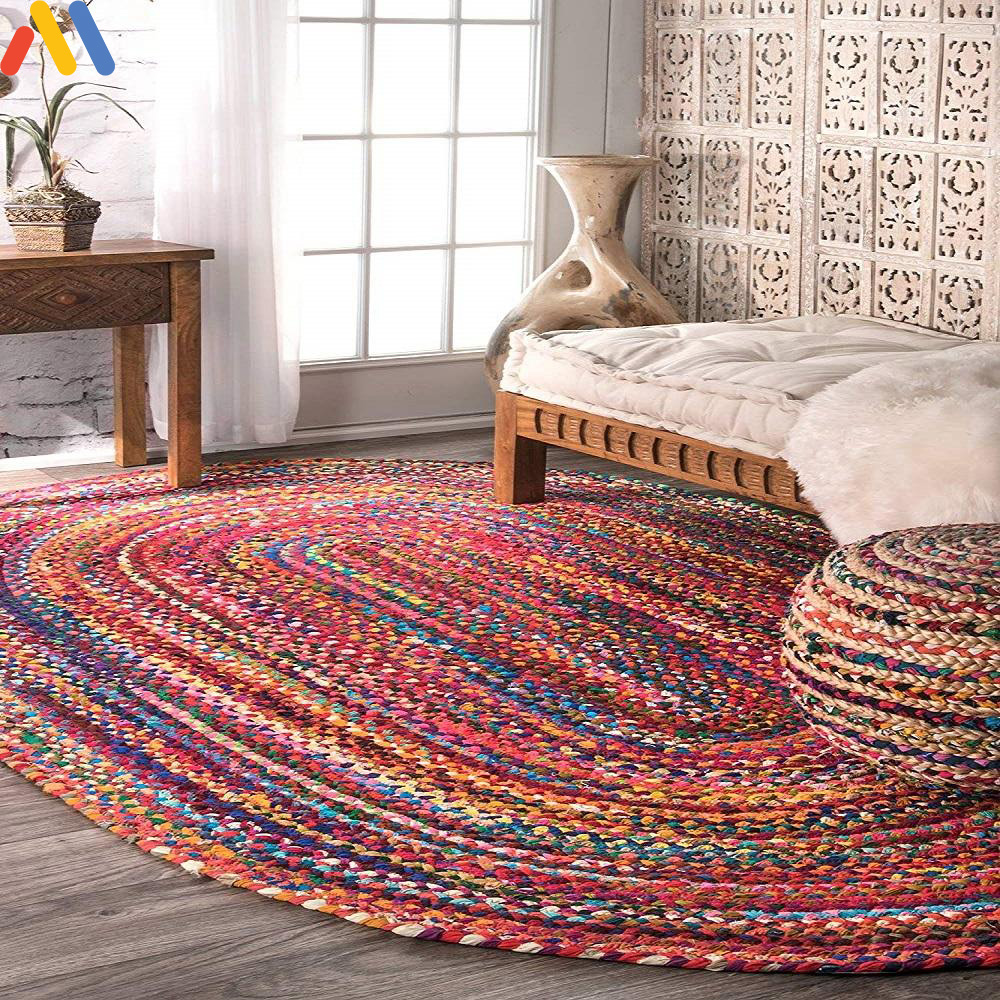 Các loại thảm lót sàn phòng ngủ hình Oval handmade