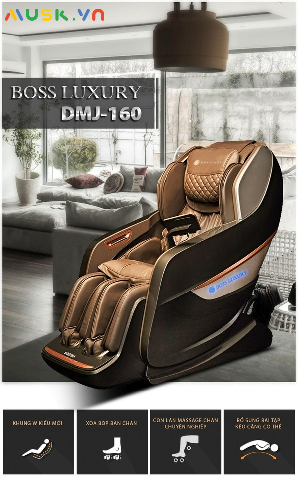 Thiết kế không trọng lực của ghế massage 360