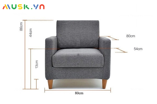 Ghế sofa đơn đôi mini có kích thước rất nhỏ