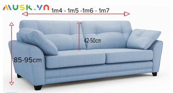 Kích thước ghế sofa 2 chỗ nhỏ gọn