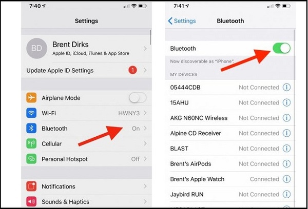 Kiểm tra kết nối Bluetooth trên iPhone