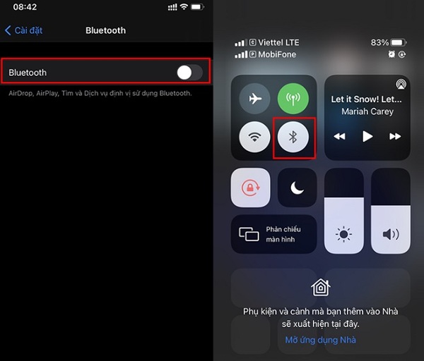 Tắt và bật lại tính năng Bluetooth trên điện thoại iPhone