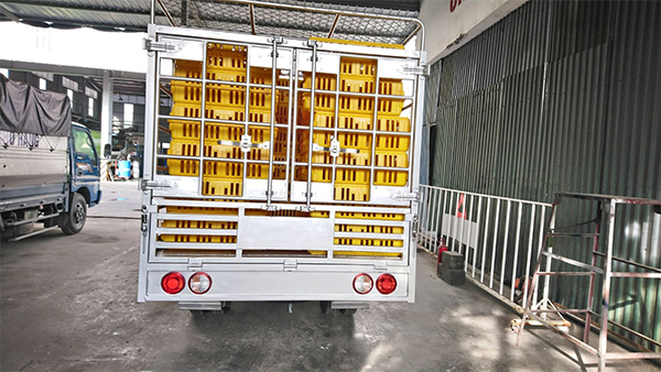 Xe tải chở gia cầm giúp vận chuyển thực phẩm đi xa