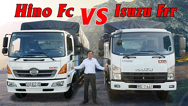 Xe tải Hino được đánh giá xe tải Hino và Isuzu