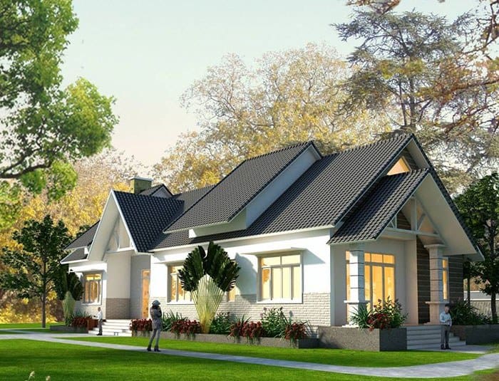 Những mẫu nhà mái nhật với thiết kế mái nhận độc đáo hiện đại