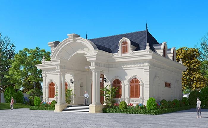 Nhà cấp 4 kiểu Pháp mái mansard mang phong thái hoàng gia