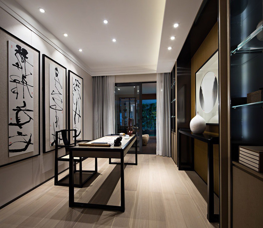 Nhà cấp 4 kiểu Trung Quốc sử dụng tranh treo tường mang đậm phong cách kiến trúc Trung Hoa