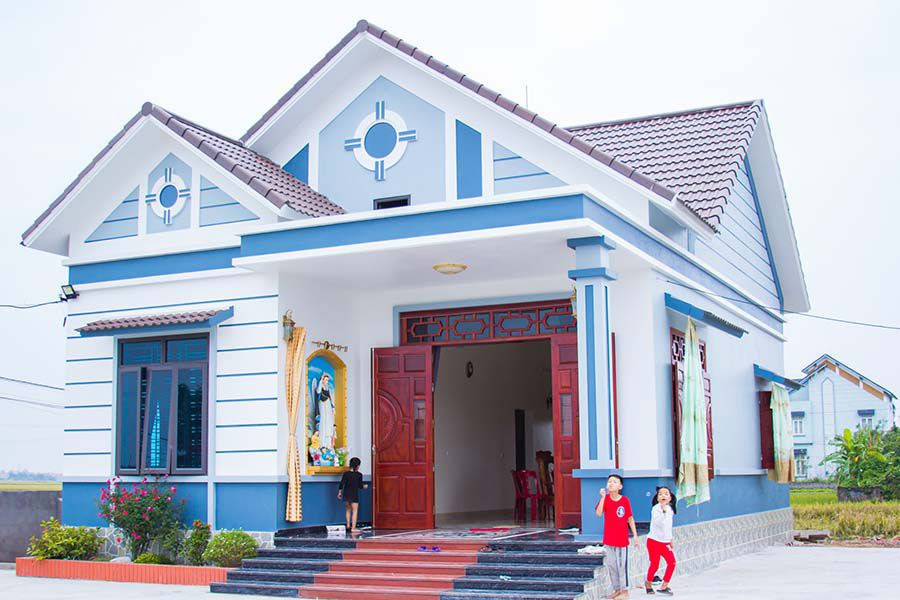Mẫu nhà cấp 4 9x20 mái thái có gác lửng rộng rãi ở tỉnh Nam Định