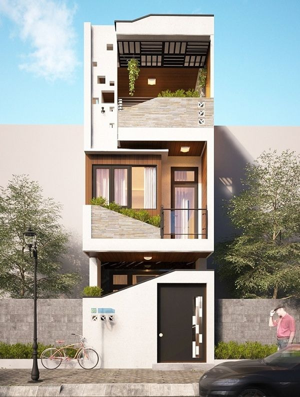 mẫu nhà phố  đẹp 3 tầng 5mx8m với thiết kế sáng tạo giúp tối ưu không gian sống