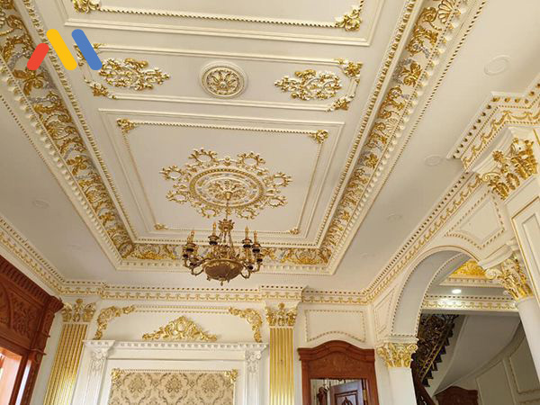 Các mẫu trần thạch cao đẹp cho phòng khách cổ điển