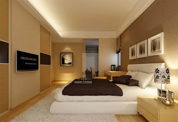Phối màu sơn trần thạch cao cho trần phòng ngủ