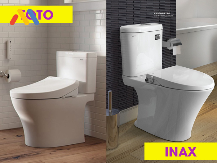 Mẫu mã, thiết kế và công nghệ của các sản phẩm thiết bị vệ sinh đến từ Toto và Inax cực kỳ đa dạng