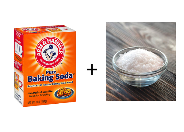 Thông cầu nghẹt bằng baking soda kết hợp nước muối