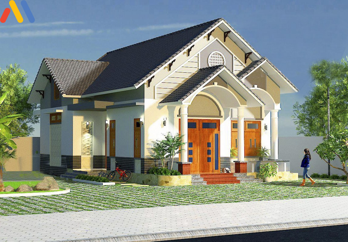 Hình mẫu nhà đẹp với kiến trúc cấp 4 mái Thái đẹp hoàn mỹ