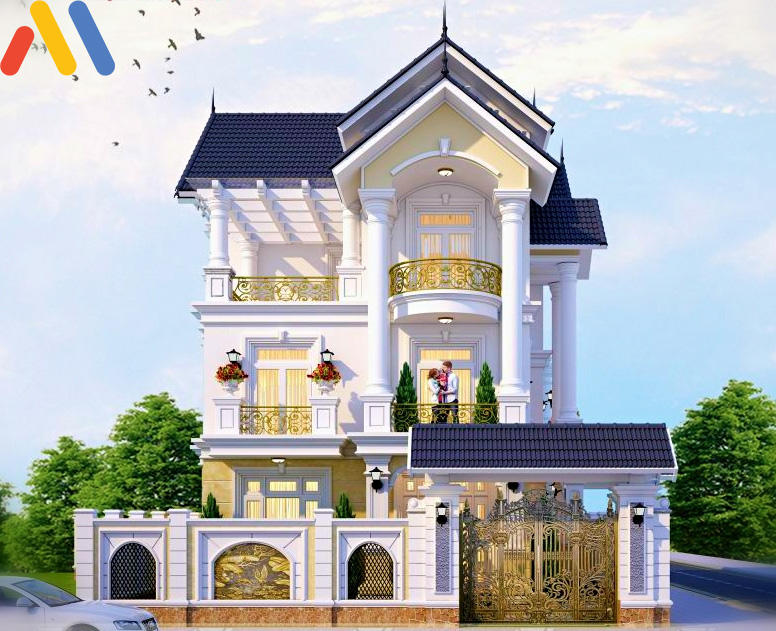 Mẫu nhà biệt thự đẹp nhất với mái Thái điển hình.