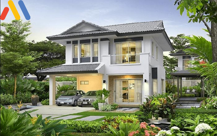 7+ Mẫu biệt thự nhà vườn 1 tầng mái Thái đẹp nhất Việt Nam