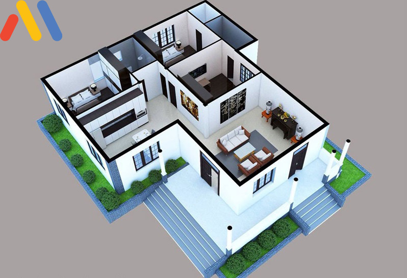 Hồ sơ thiết kế mẫu nhà cấp 4 3 phòng ngủ 1 phòng thờ 1 phòng khách 100m2  BT812079  Kiến trúc Angcovat