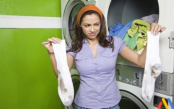 các lỗi thường gặp để lại cặn trên quần áo của máy giặt