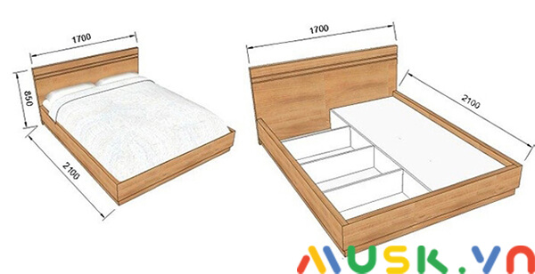 cách đóng giường gỗ công nghiệp xác định kích thước loại giường