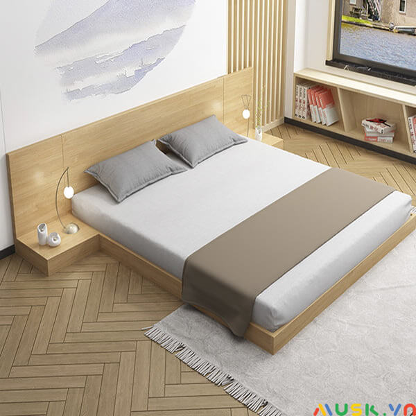 có nên đóng giường bằng gỗ công nghiệp Mẫu bệt 